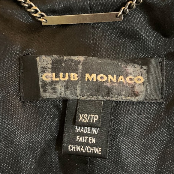 Club Monaco Black Trench with Lace Detail - Picture 4 of 5